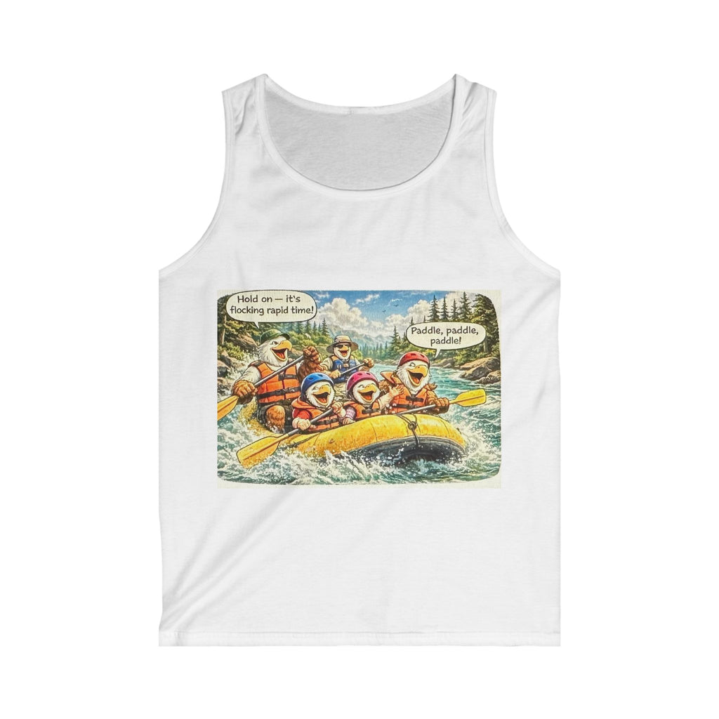 Rafting Family Graphic Tank Top — "Now THIS is flocking family time"