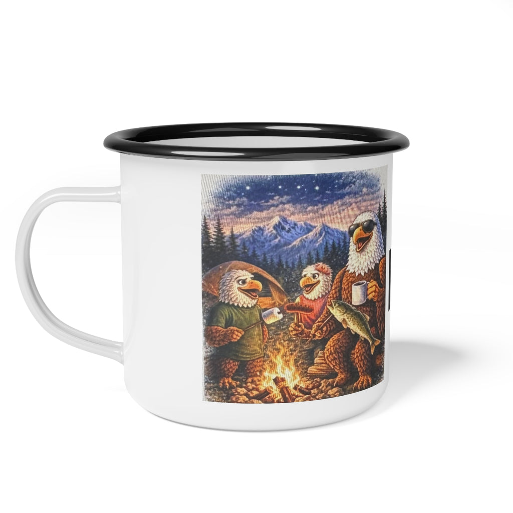 Enamel Camp Cup - Vintage Eagles by Campfire Outdoor Travel Mug