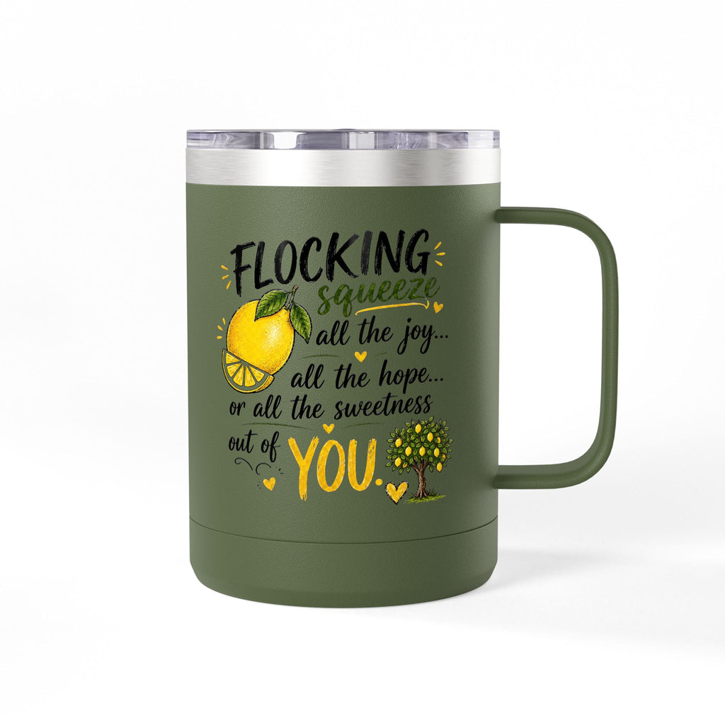 Flocking Squeeze Lemon 15oz Tumbler Mug