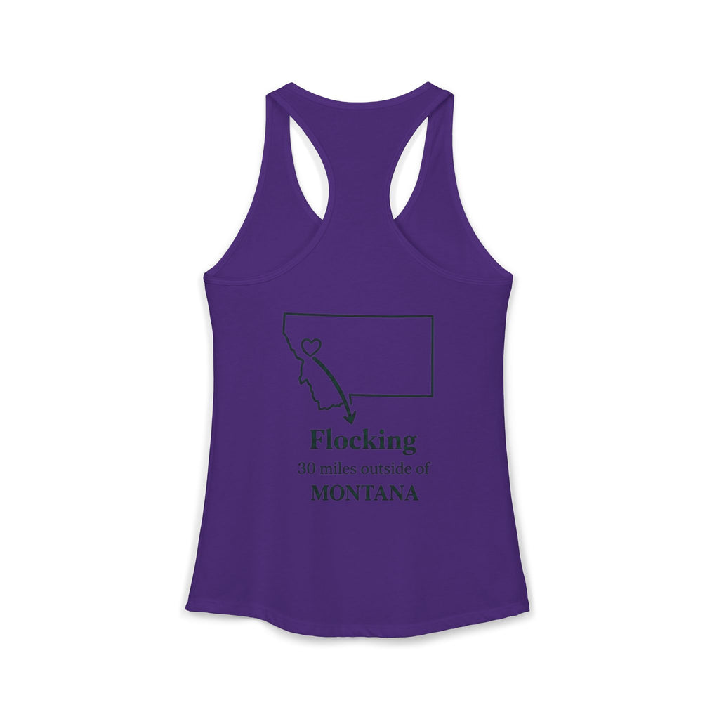 With this women's tank top you can tell tourists where to actually find Missoula ha ha when you wear this Ideal Racerback Tank