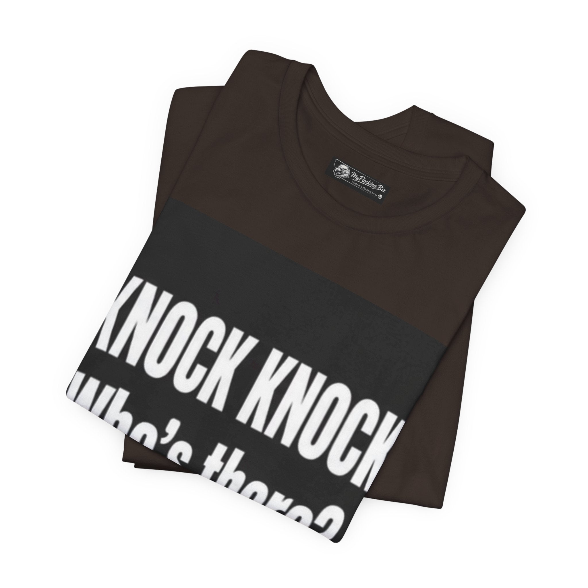 Flocking Knock Knock Who's There Anita… Tee — Funny 'I Need a Flocking Maid' Graphic T-Shirt