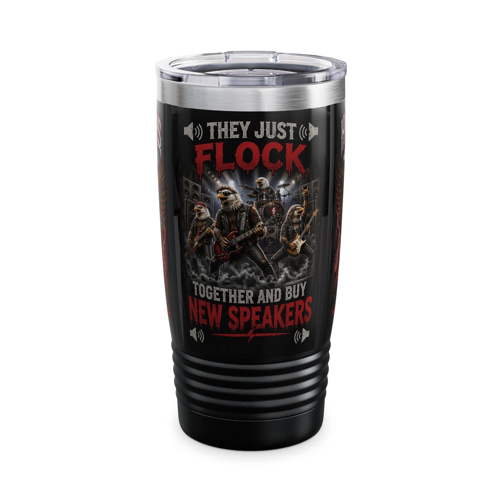 Rock Band Eagle 20oz Tumbler – "They Just Flock Together" Concert Travel Mug