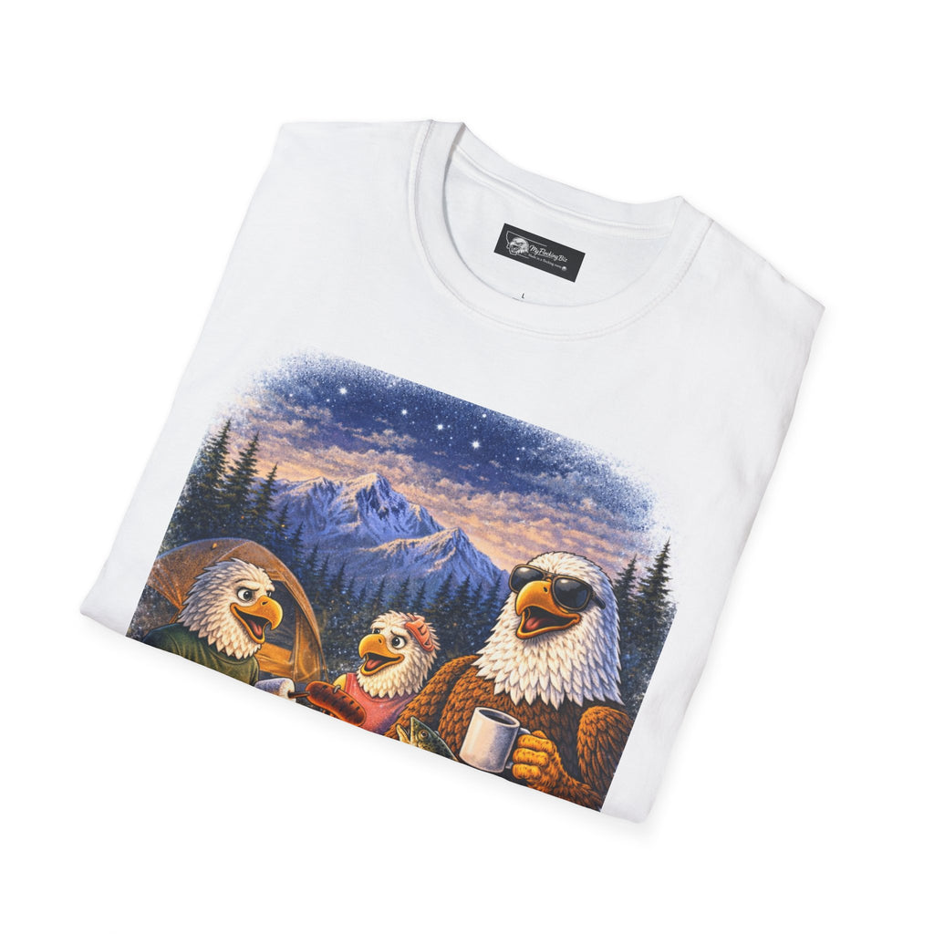 Flocking Camping Unisex Softstyle T-Shirt