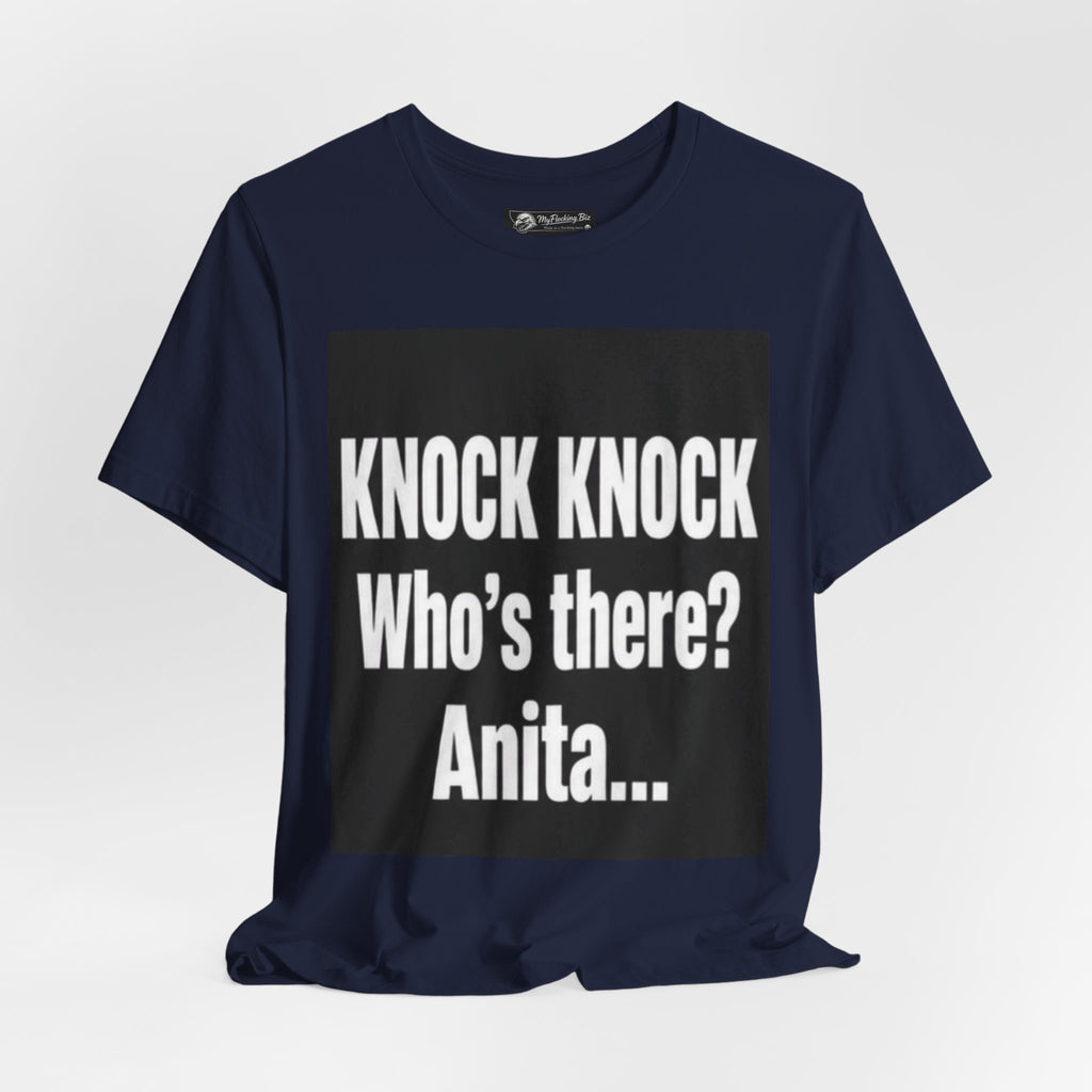 Flocking Knock Knock Who's There Anita… Tee — Funny 'I Need a Flocking Maid' Graphic T-Shirt