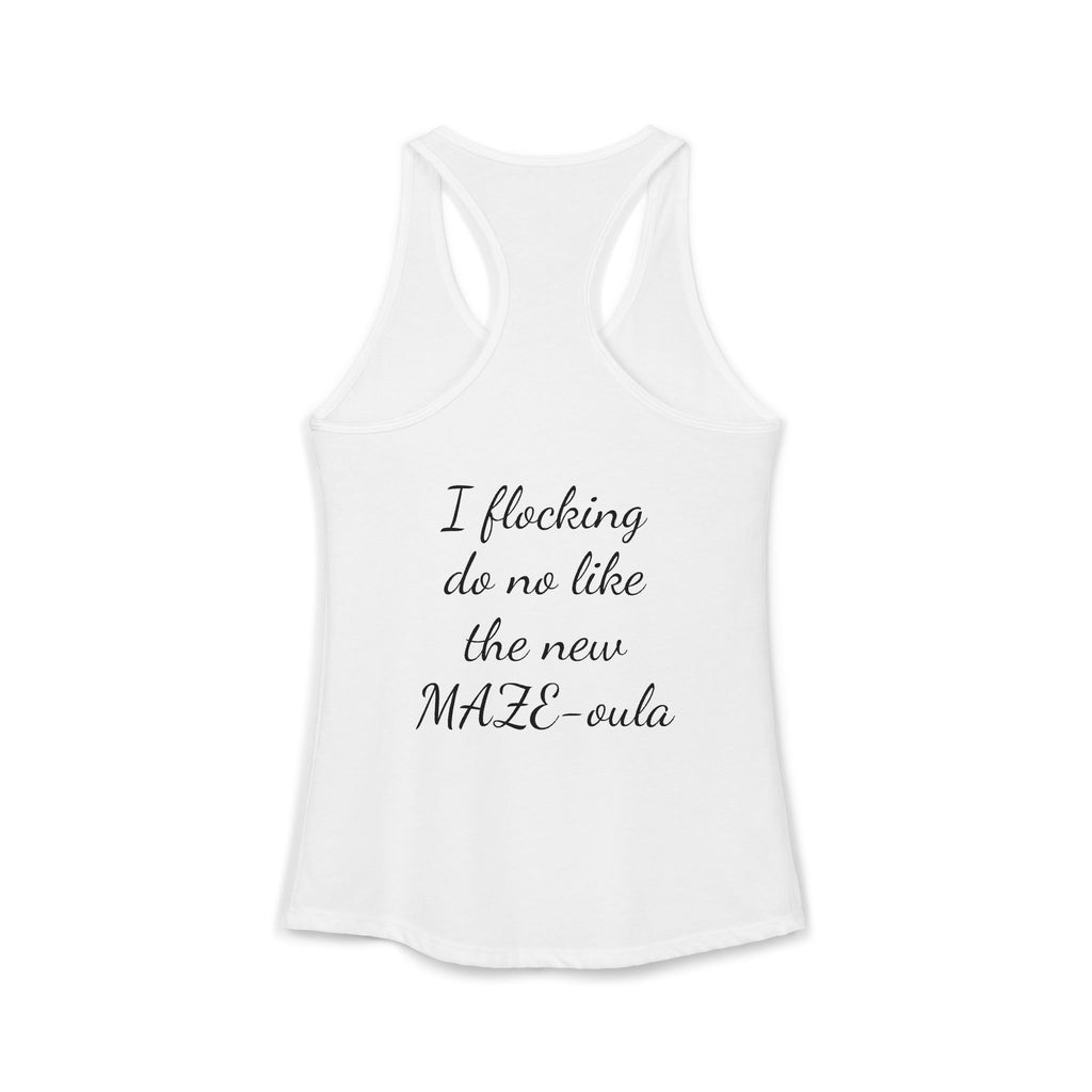Old Missoula vs New flocking Maze-oula Women's Ideal Racer back Tank