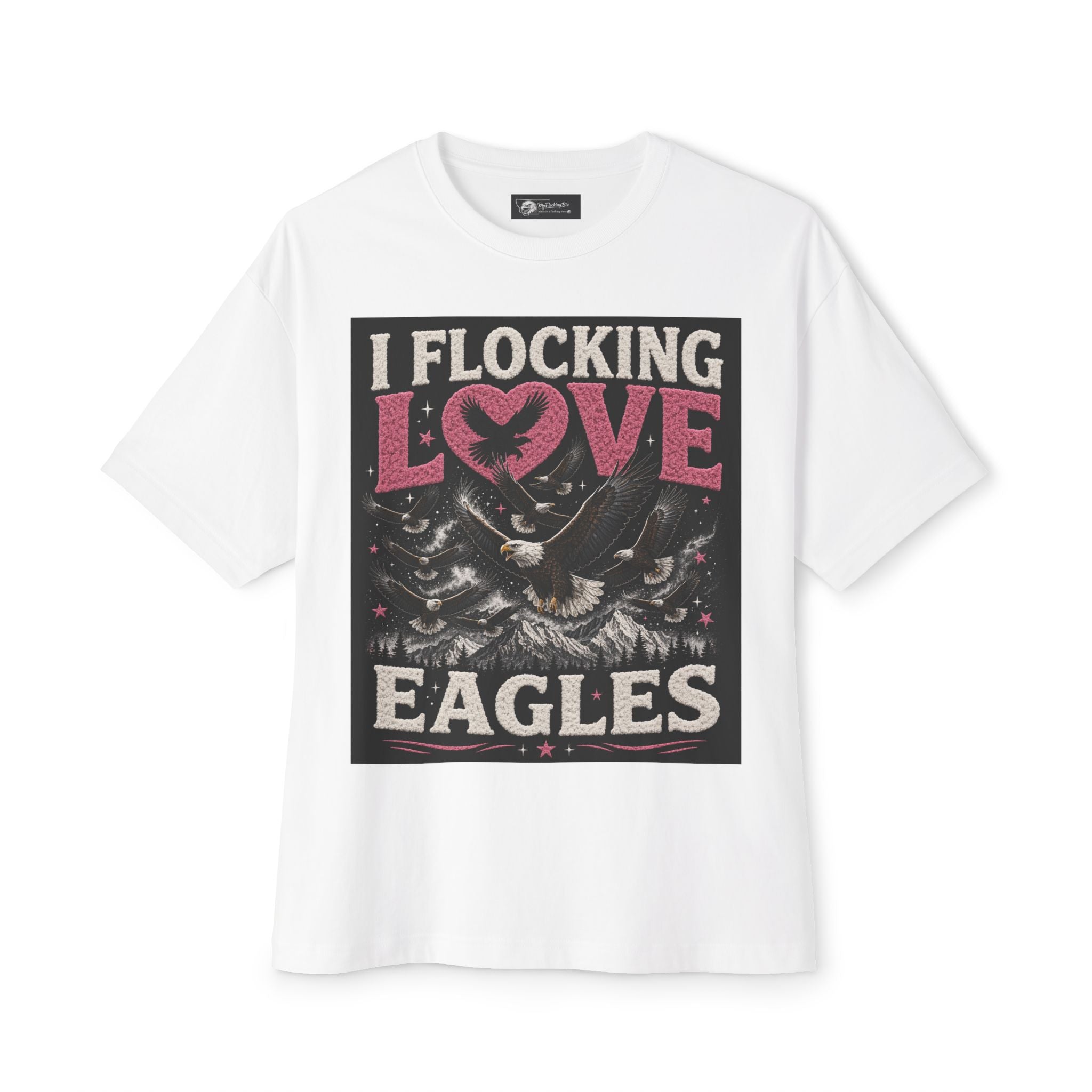 "I Flocking Love Eagles" Vintage Bird Lover Eagles graphic tee
