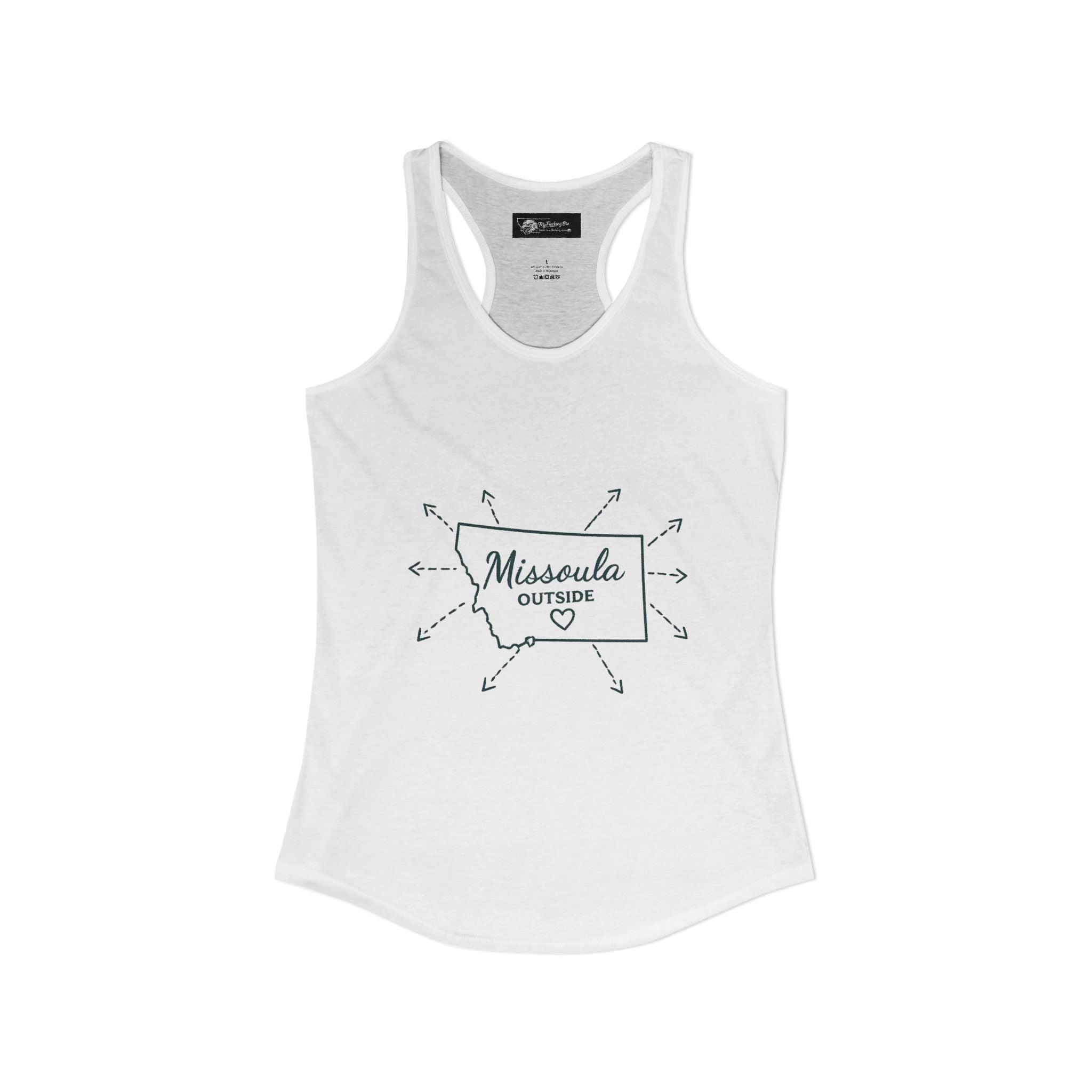 Where is Missoula Montana exactly well this will have them wondering! with this Women's Ideal Racerback Tank