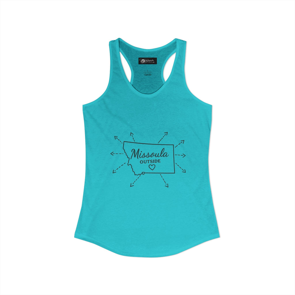 Where is Missoula Montana exactly well this will have them wondering! with this Women's Ideal Racerback Tank