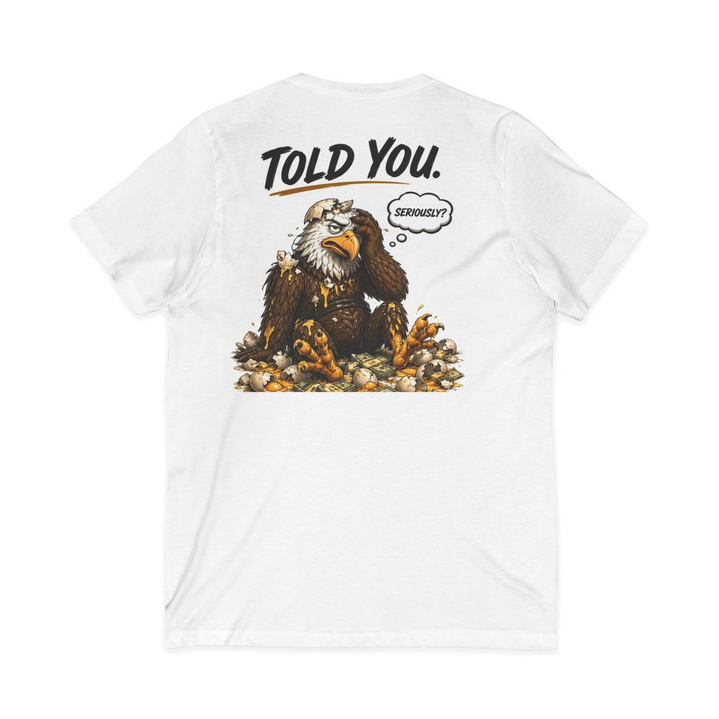 "Don't Put All Your Eggs in One" Funny Investment Shirt flocking eagle tee