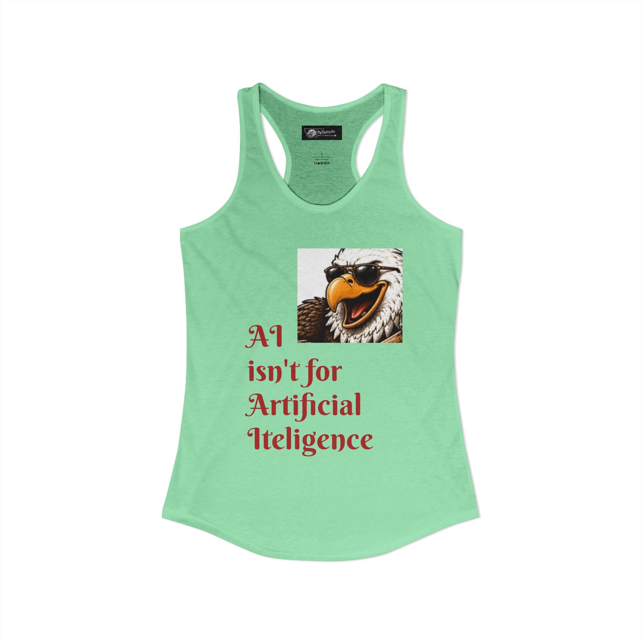 AI now has two E x p l o r a t i v e meanings as explained on this Women's Ideal Racerback Tank