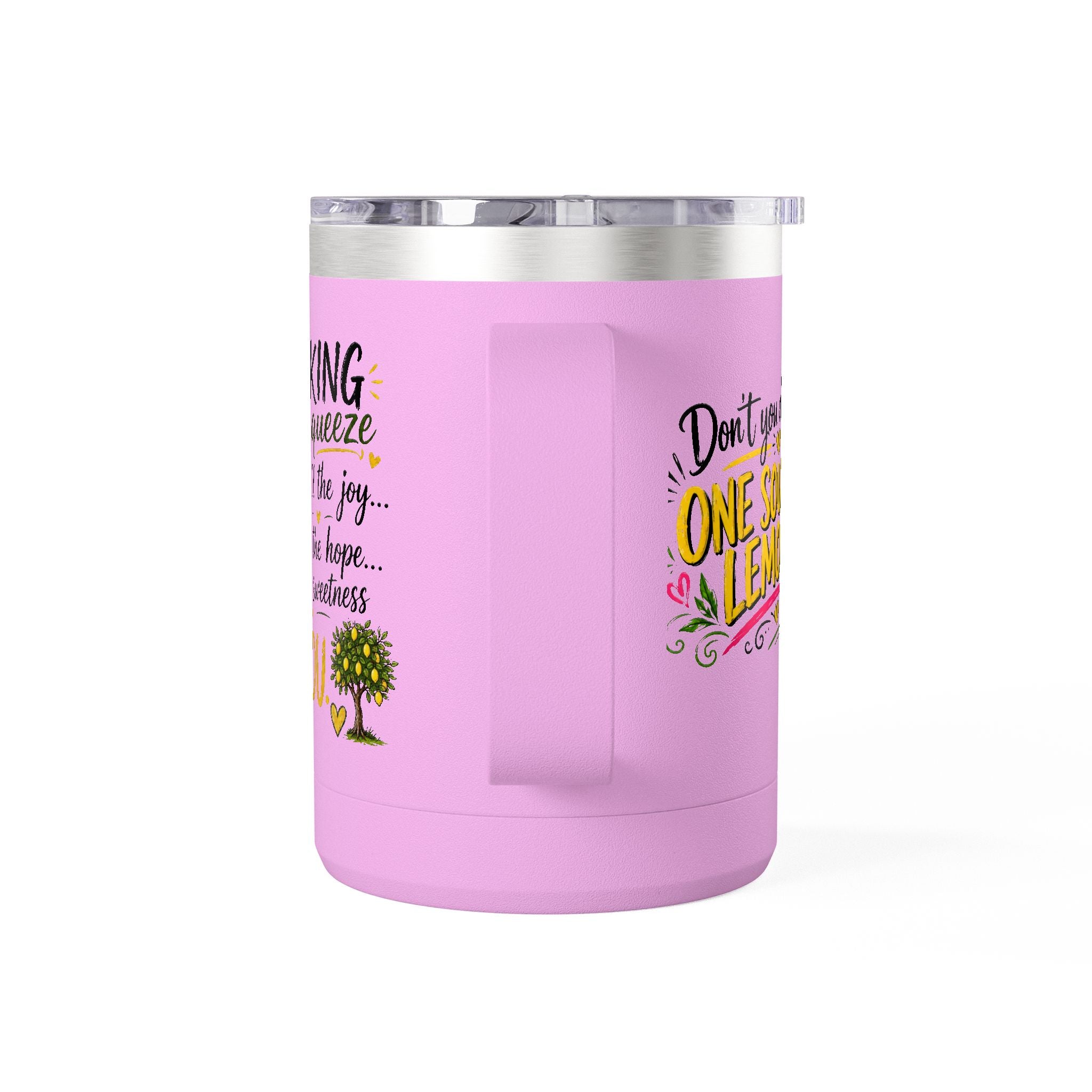 Flocking Squeeze Lemon 15oz Tumbler Mug