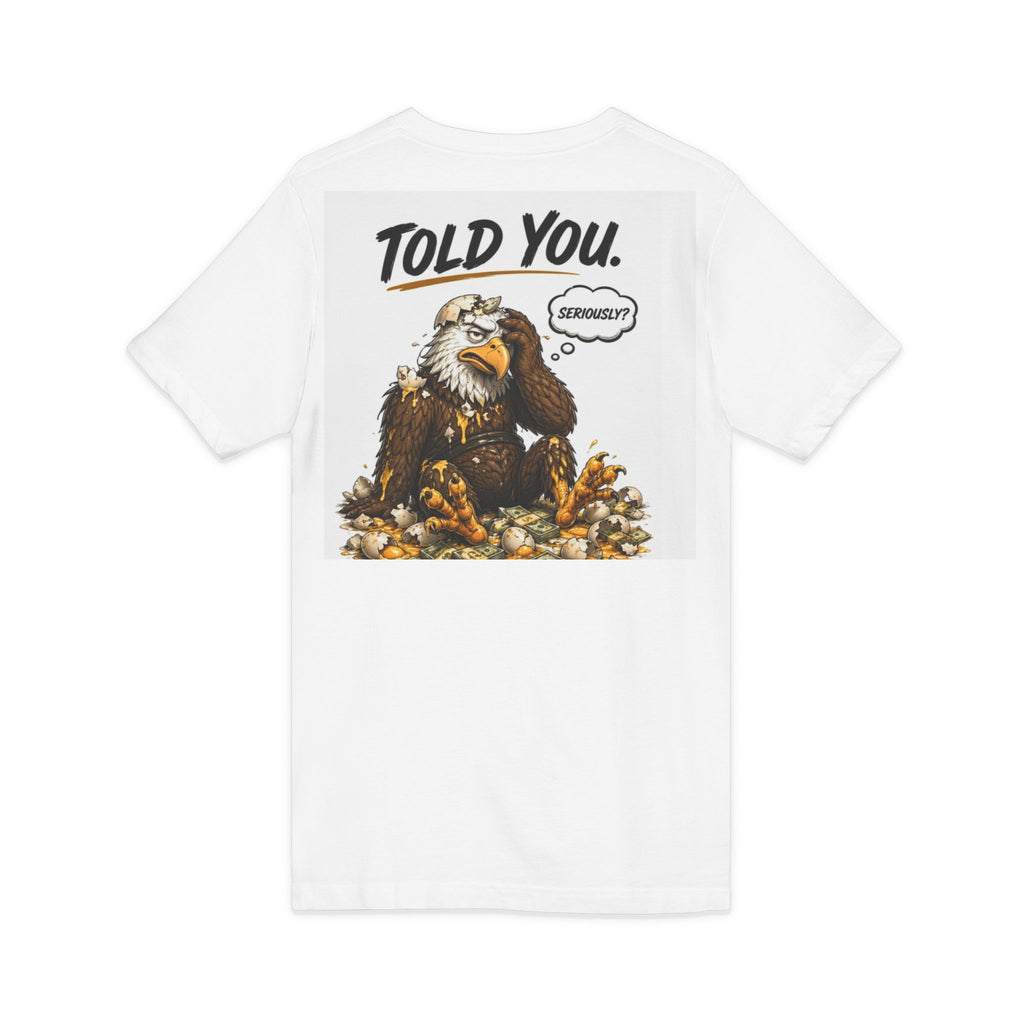 "Don't Put All Your Eggs in One" Funny Investment Shirt flocking eagle tee