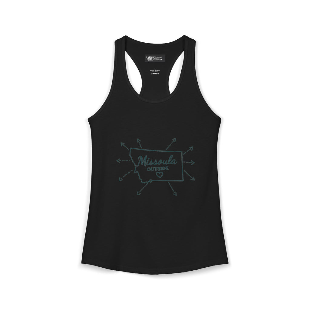 Where is Missoula Montana exactly well this will have them wondering! with this Women's Ideal Racerback Tank