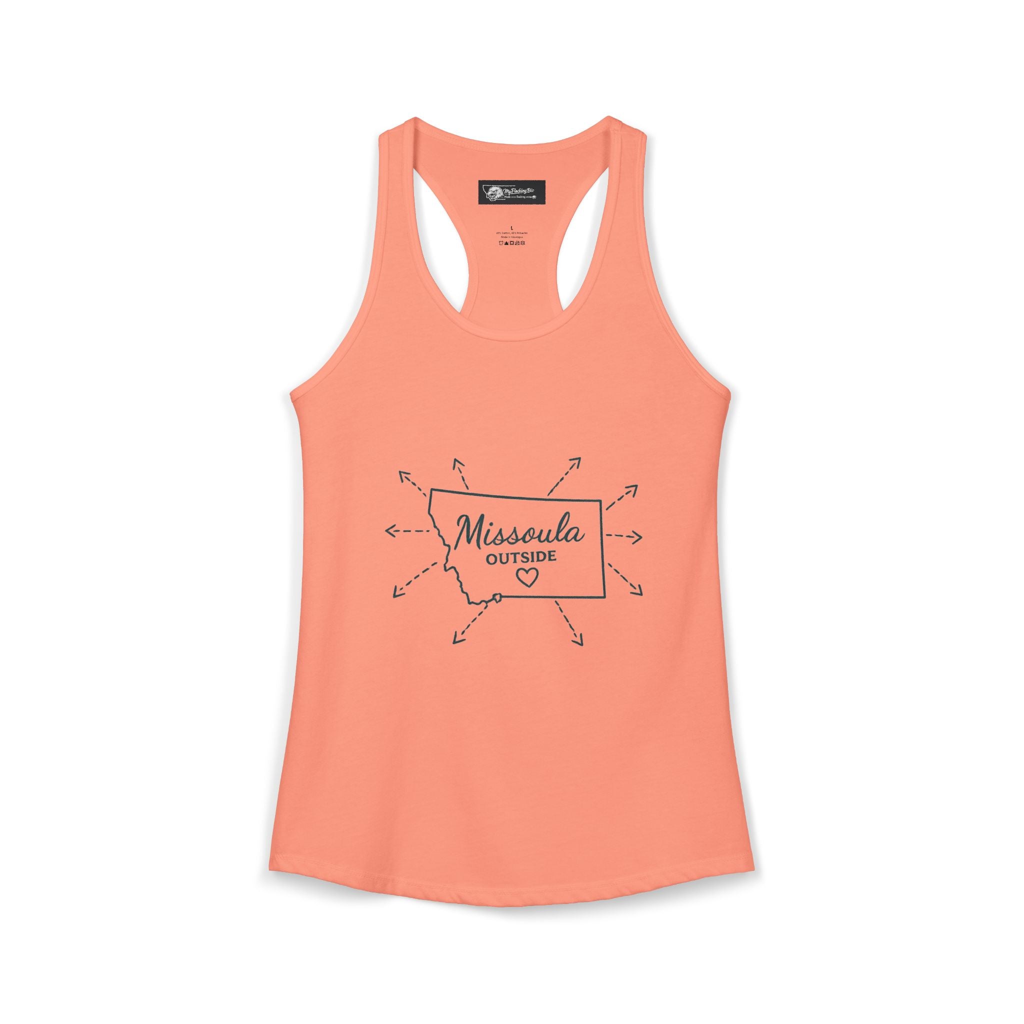 Where is Missoula Montana exactly well this will have them wondering! with this Women's Ideal Racerback Tank