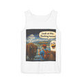 Funny tourists shirt with funny pun Unisex Garment-Dyed Tank Top