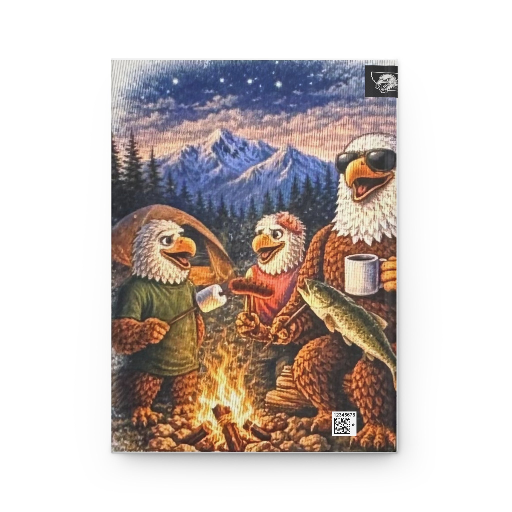 Camping Eagle Hardcover Journal — “Flock This… I’m Going Camping” Adventure Notebook