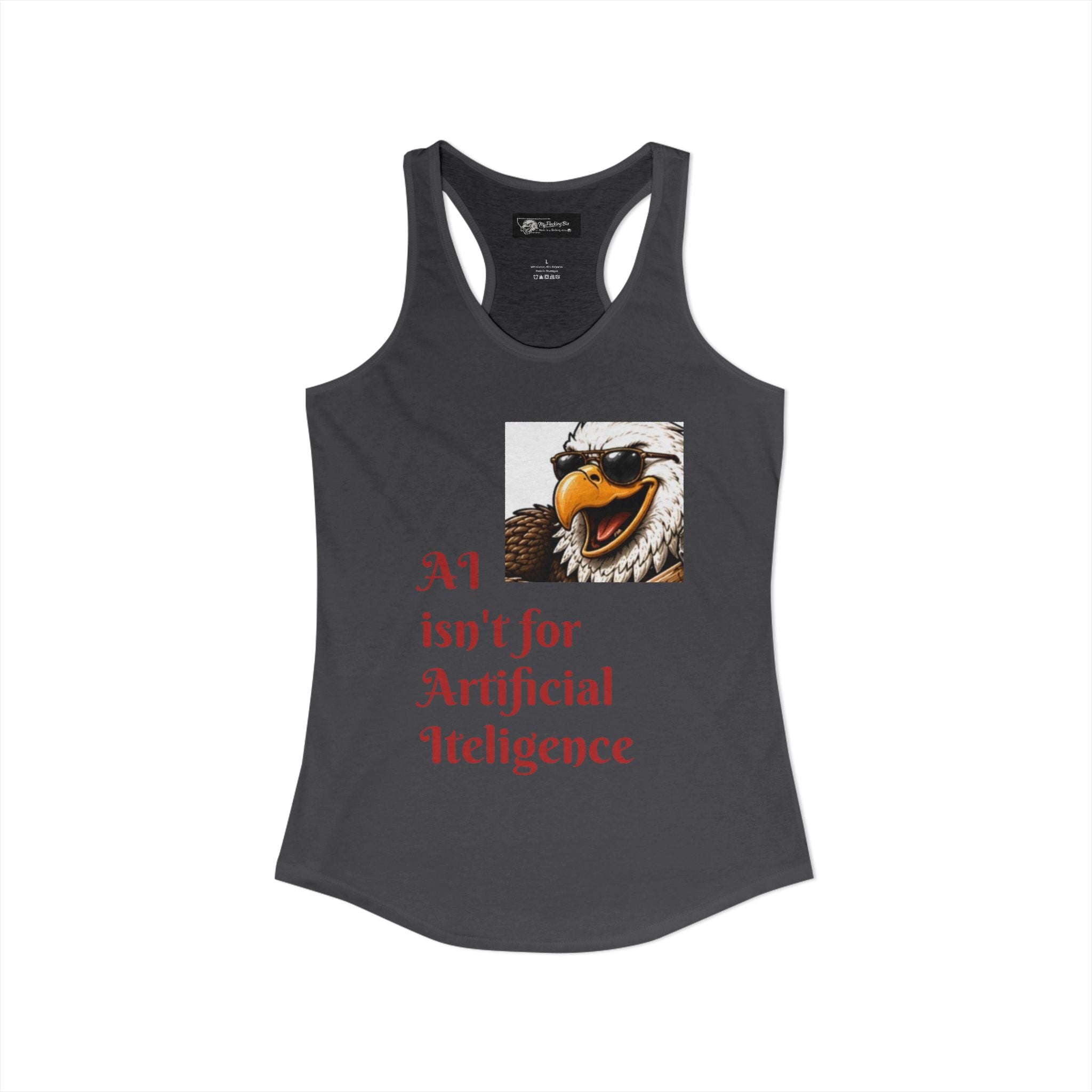 AI now has two E x p l o r a t i v e meanings as explained on this Women's Ideal Racerback Tank