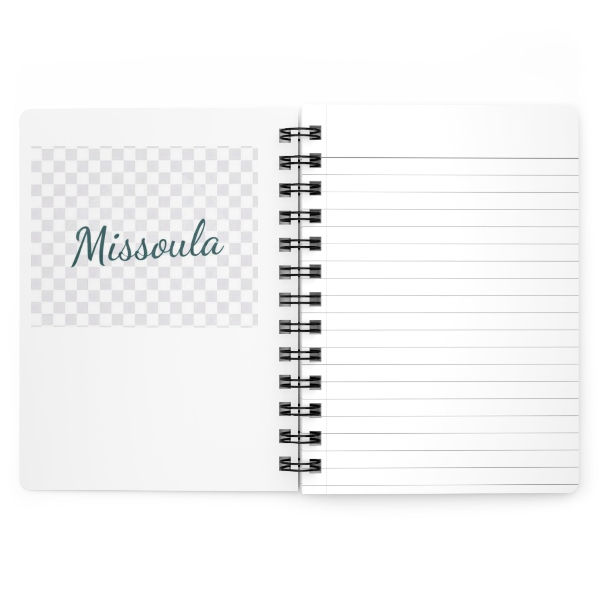 Missoula Outside Spiral Journal — Montana State Outline Notebook with Heart