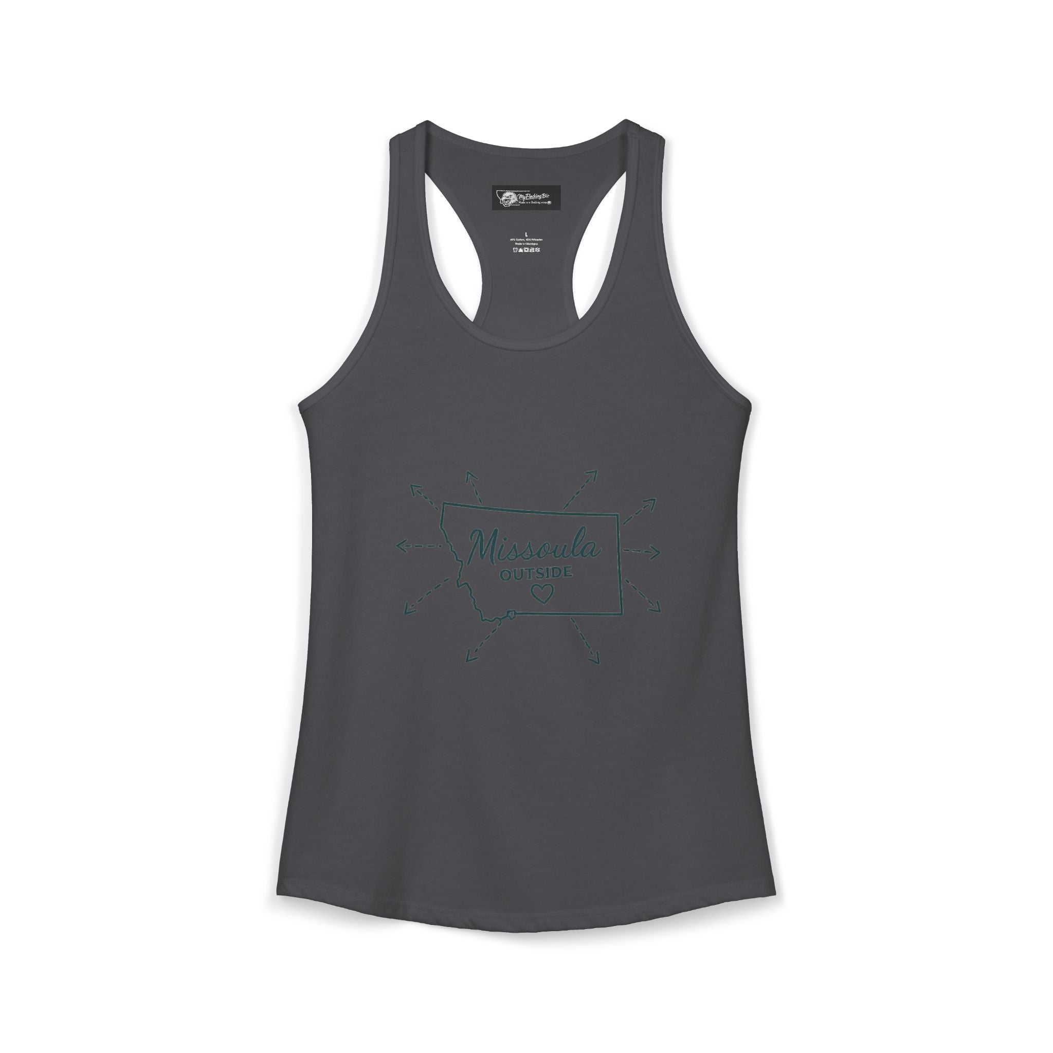 Where is Missoula Montana exactly well this will have them wondering! with this Women's Ideal Racerback Tank