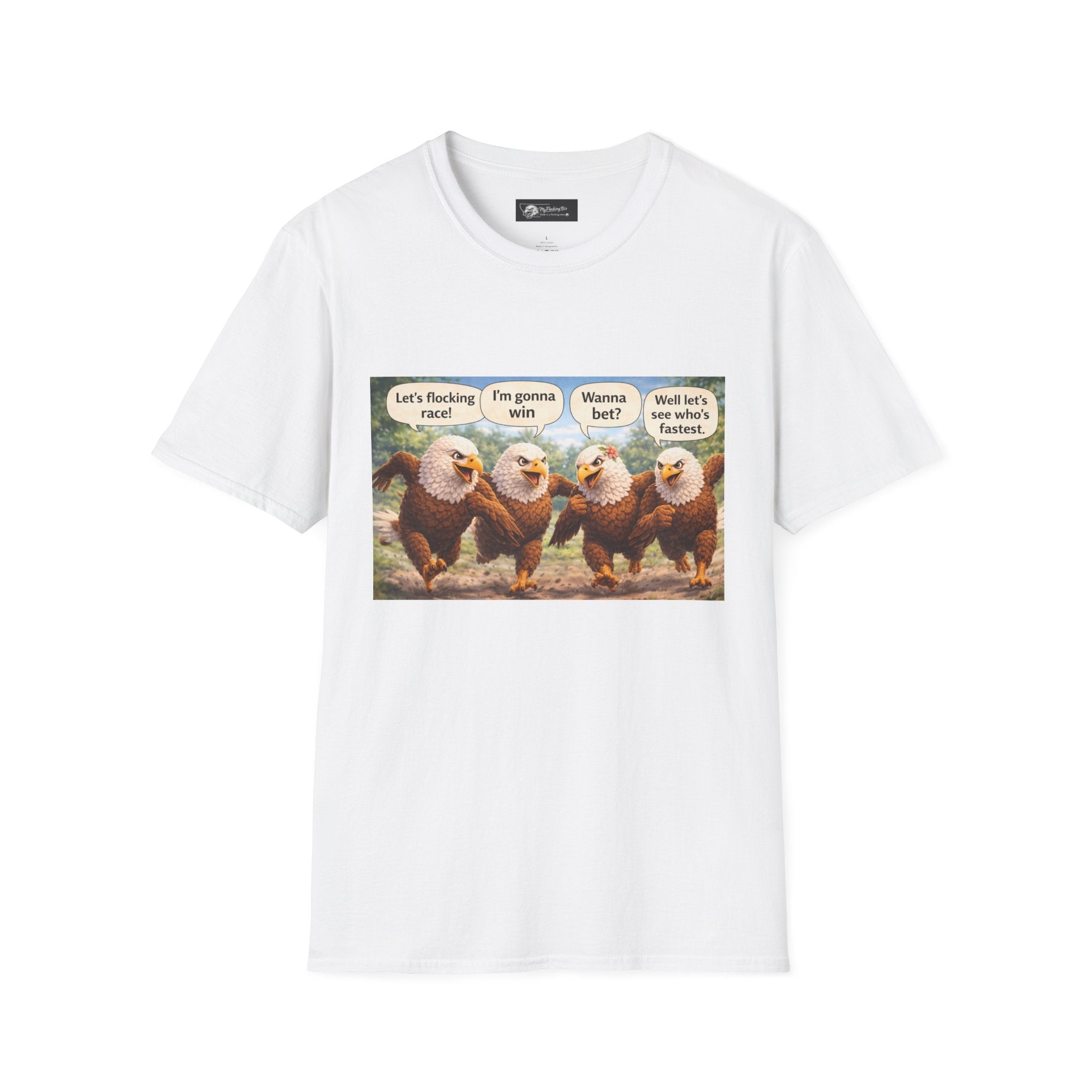 Patriotic Eagle Meme T-Shirt — Funny Talking Eagles Graphic Tee
