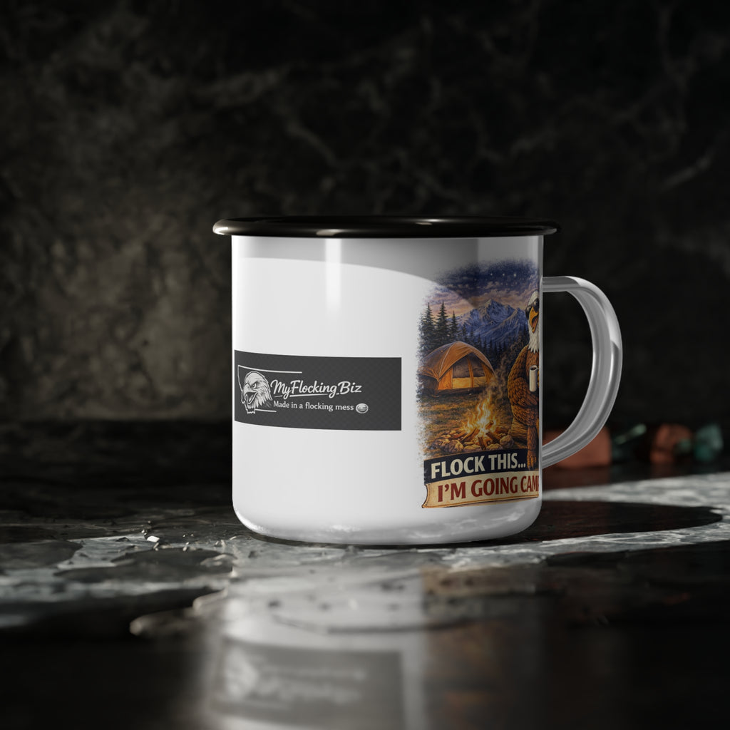 Enamel Camp Cup - Vintage Eagles by Campfire Outdoor Travel Mug