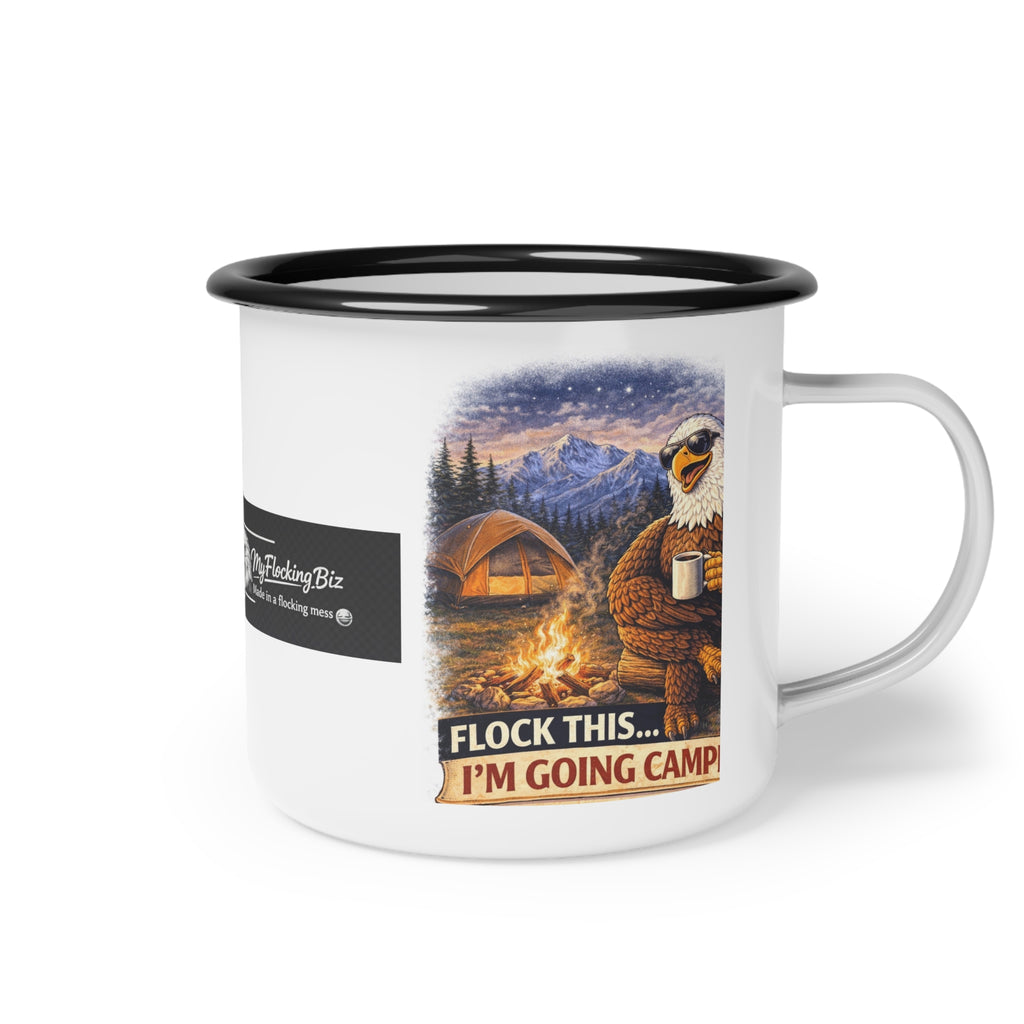 Enamel Camp Cup - Vintage Eagles by Campfire Outdoor Travel Mug