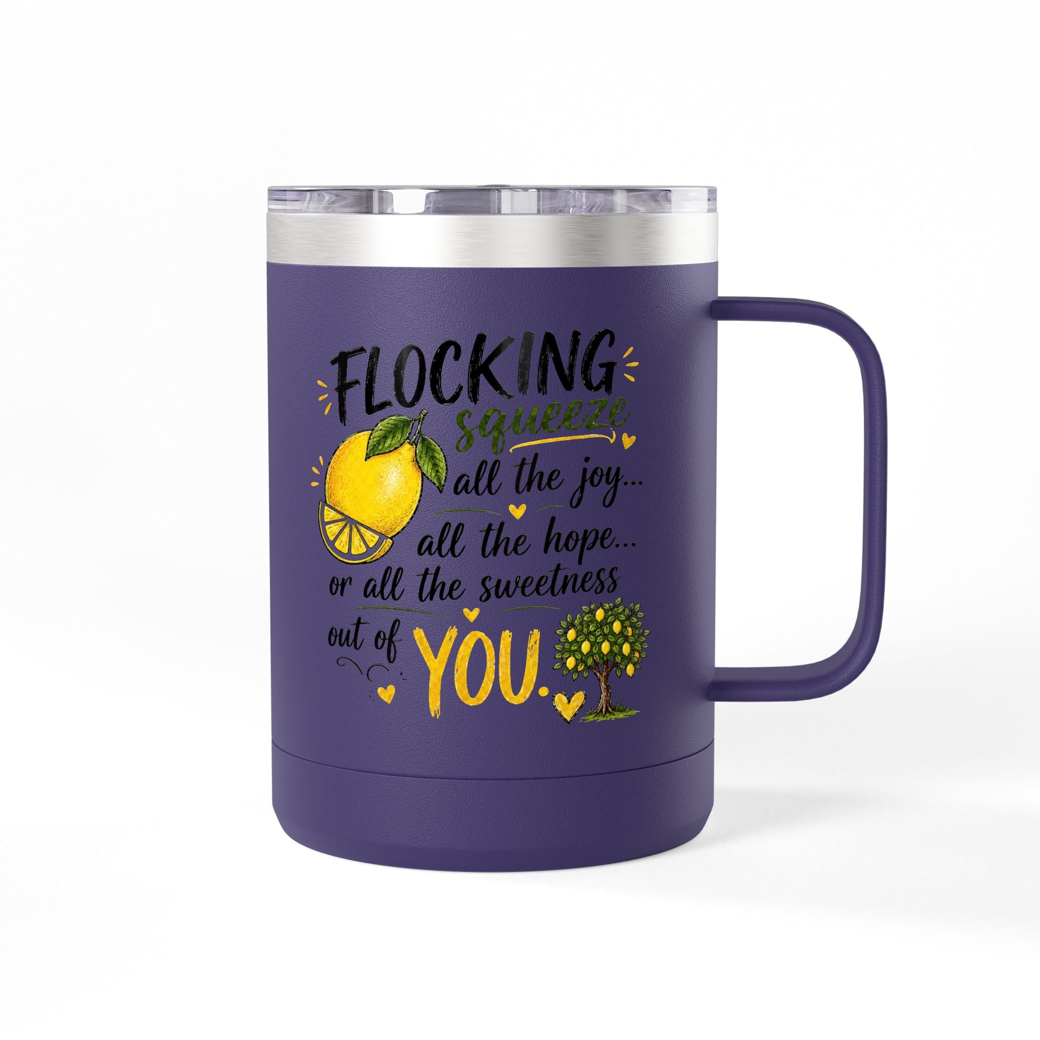 Flocking Squeeze Lemon 15oz Tumbler Mug