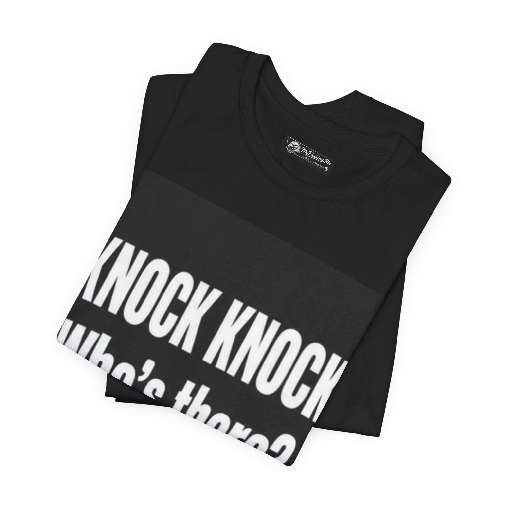 Flocking Knock Knock Who's There Anita… Tee — Funny 'I Need a Flocking Maid' Graphic T-Shirt