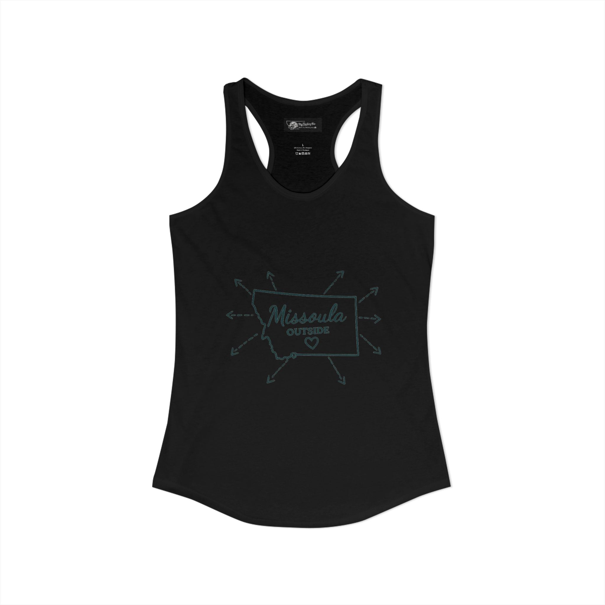 Where is Missoula Montana exactly well this will have them wondering! with this Women's Ideal Racerback Tank