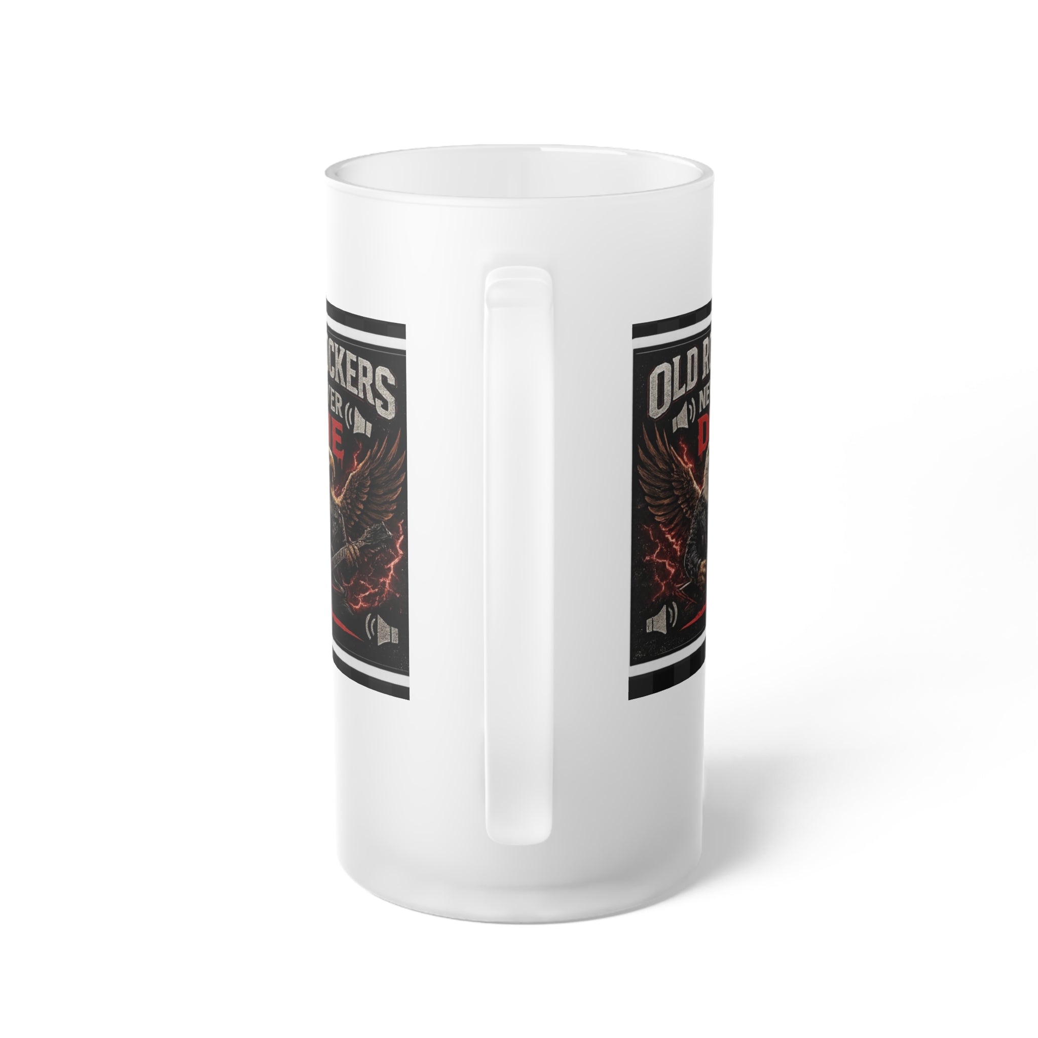 Frosted Glass Beer Mug — “They Just Flock Together” Funny Speaker Enthusiast Gift