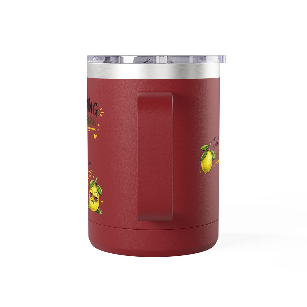 Flocking Squeeze 15oz Insulated Coffee Mug Tumbler – Cute Lemon Pun Gift