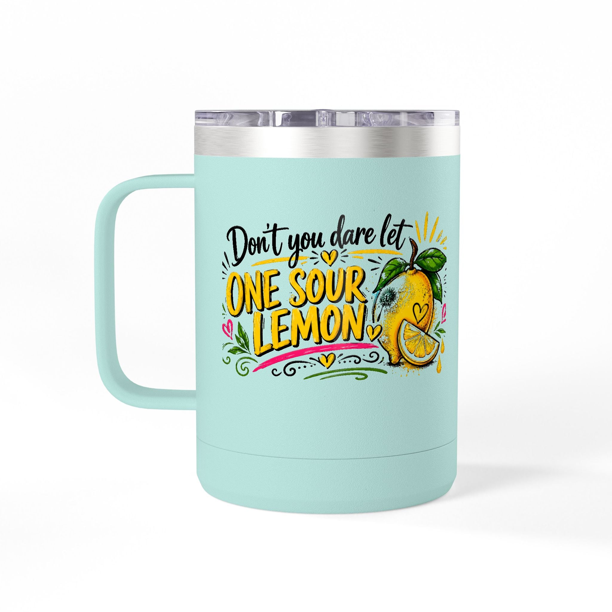 Flocking Squeeze Lemon 15oz Tumbler Mug
