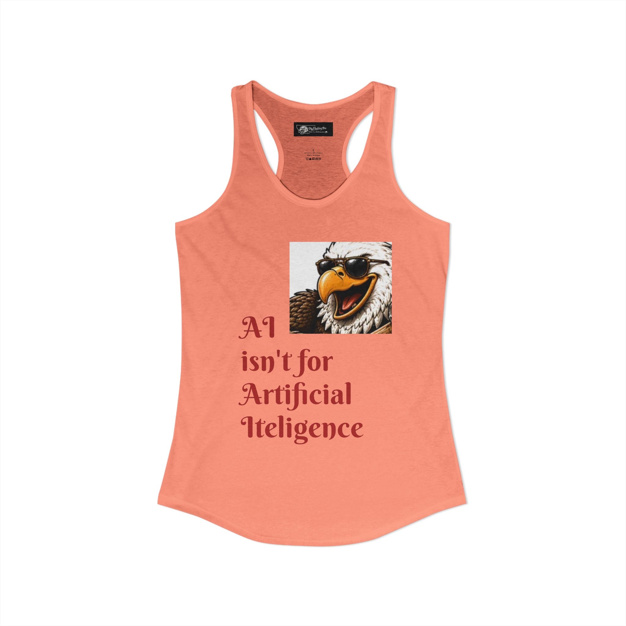AI now has two E x p l o r a t i v e meanings as explained on this Women's Ideal Racerback Tank