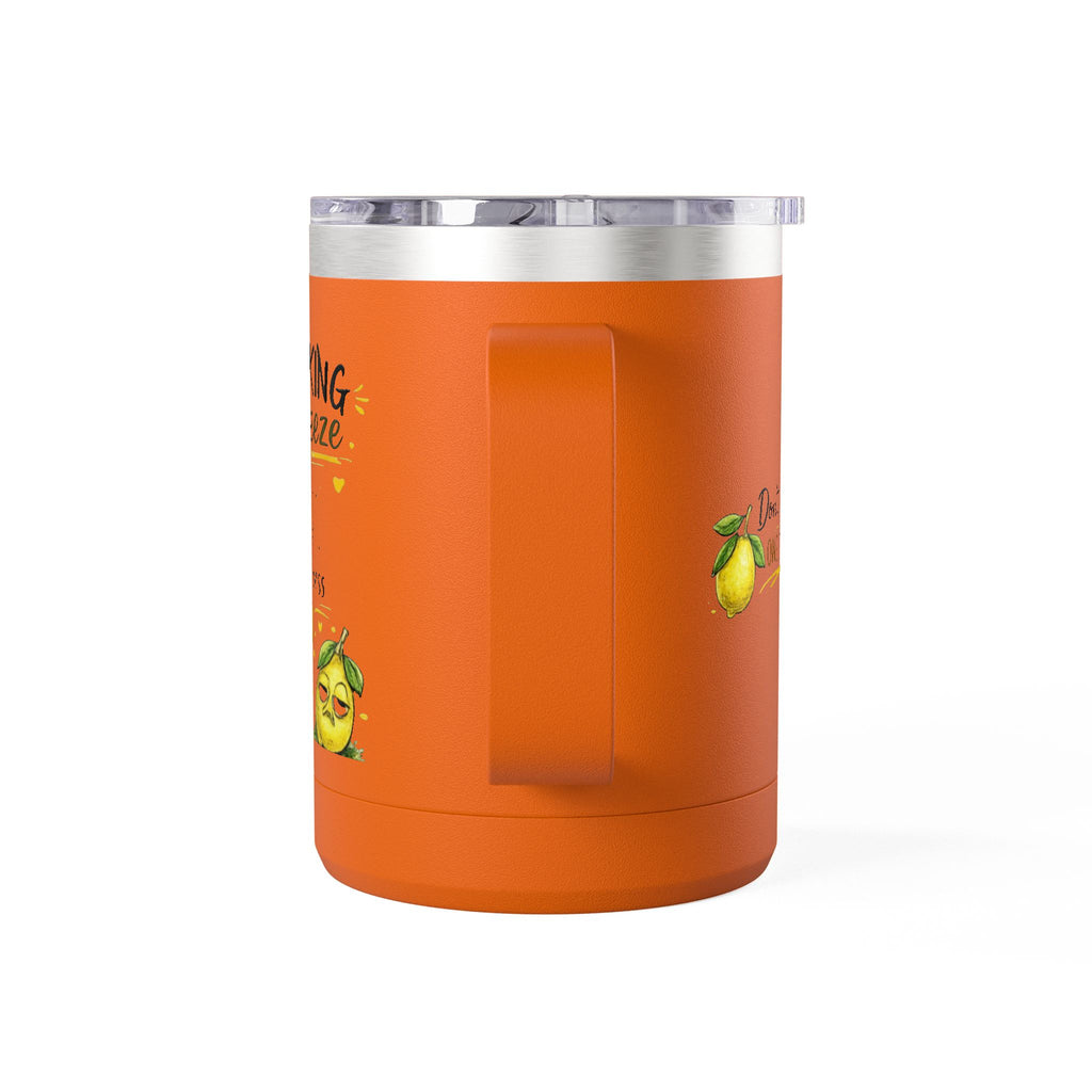 Flocking Squeeze 15oz Insulated Coffee Mug Tumbler – Cute Lemon Pun Gift