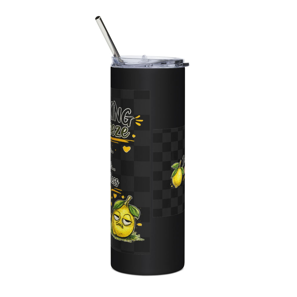 20oz Stainless Tumbler – "Don't You Dare Call Me One Sour Lemon" Lemon Graphic