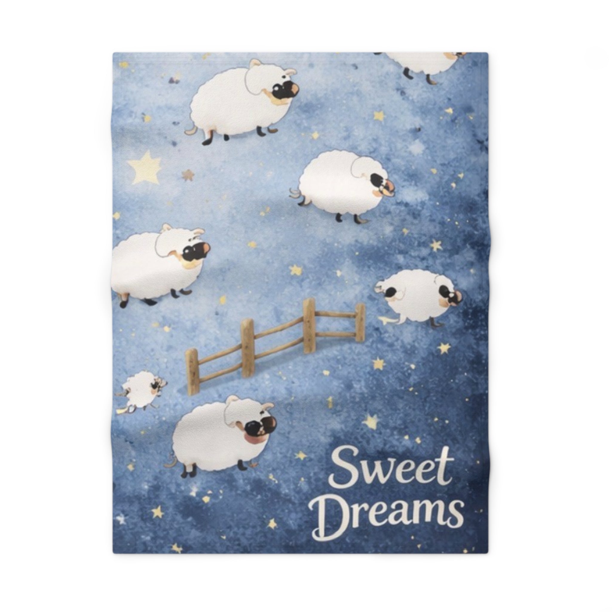 Sweet Dreams Baby Blanket — Fluffy Sheep Fleece Nursery Throw