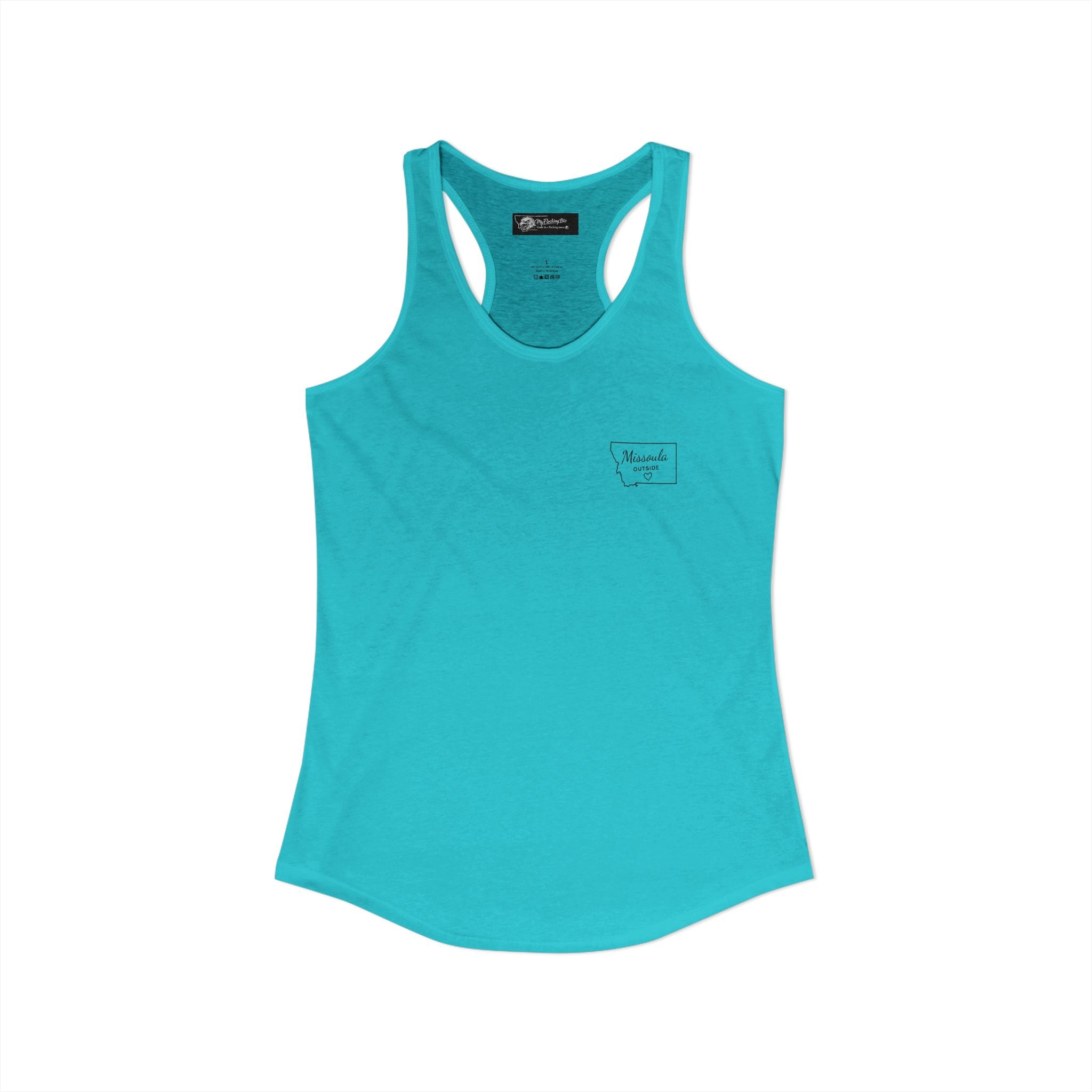 With this women's tank top you can tell tourists where to actually find Missoula ha ha when you wear this Ideal Racerback Tank