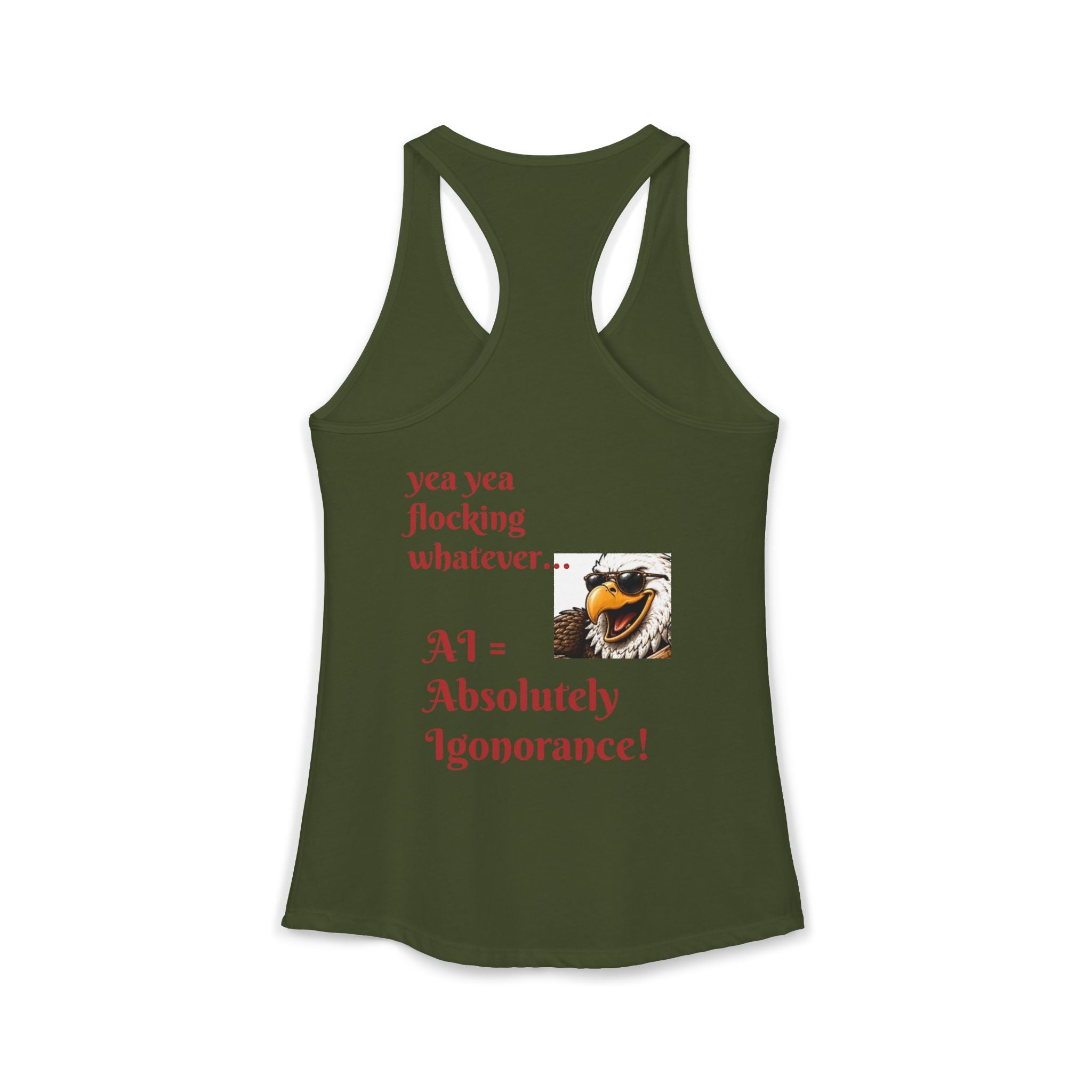 AI now has two E x p l o r a t i v e meanings as explained on this Women's Ideal Racerback Tank
