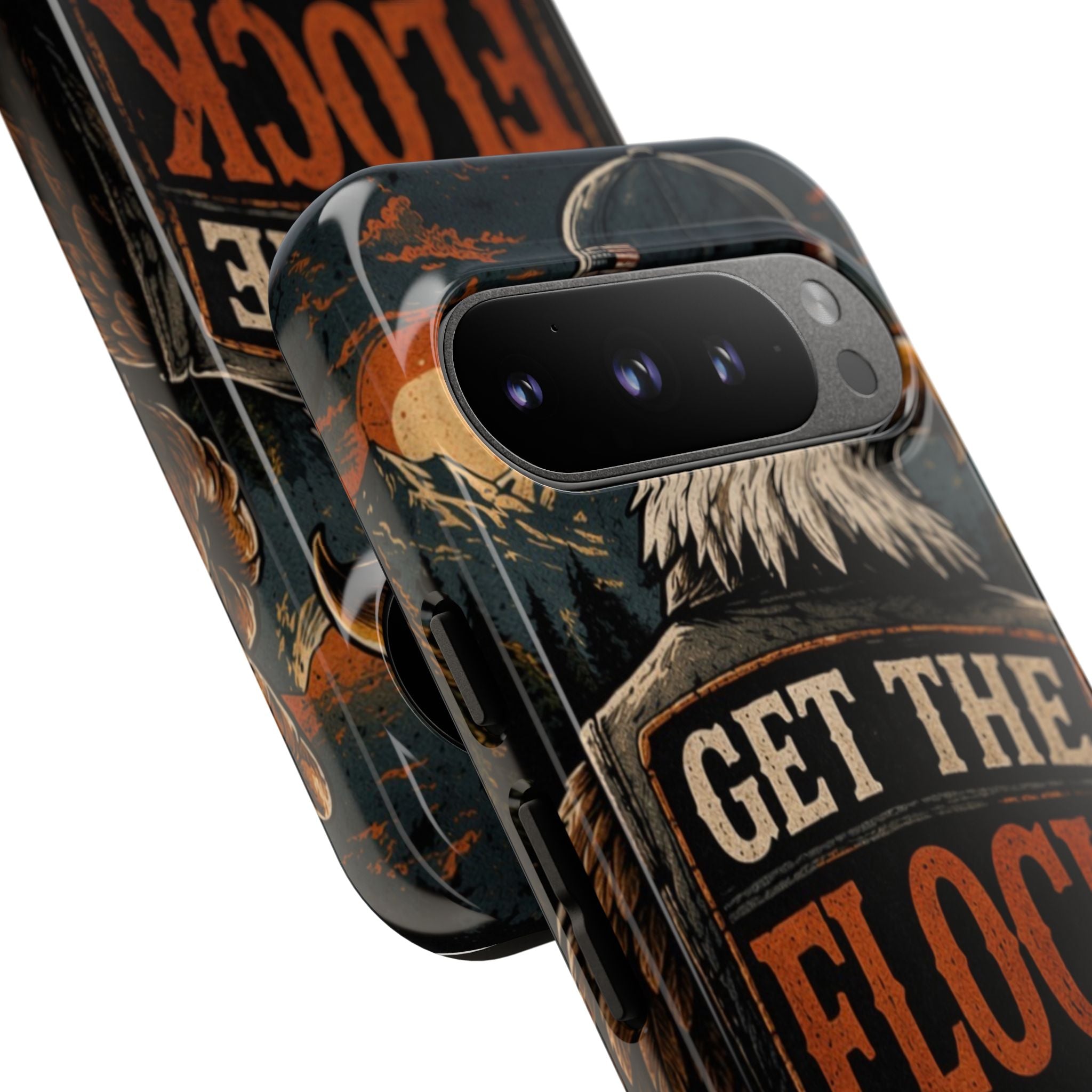 Phone Case — 'Get the Flock Out' Eagle Design Rugged Protective Cover