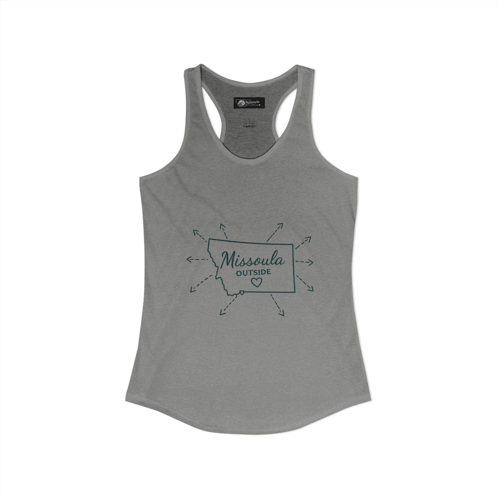 Where is Missoula Montana exactly well this will have them wondering! with this Women's Ideal Racerback Tank