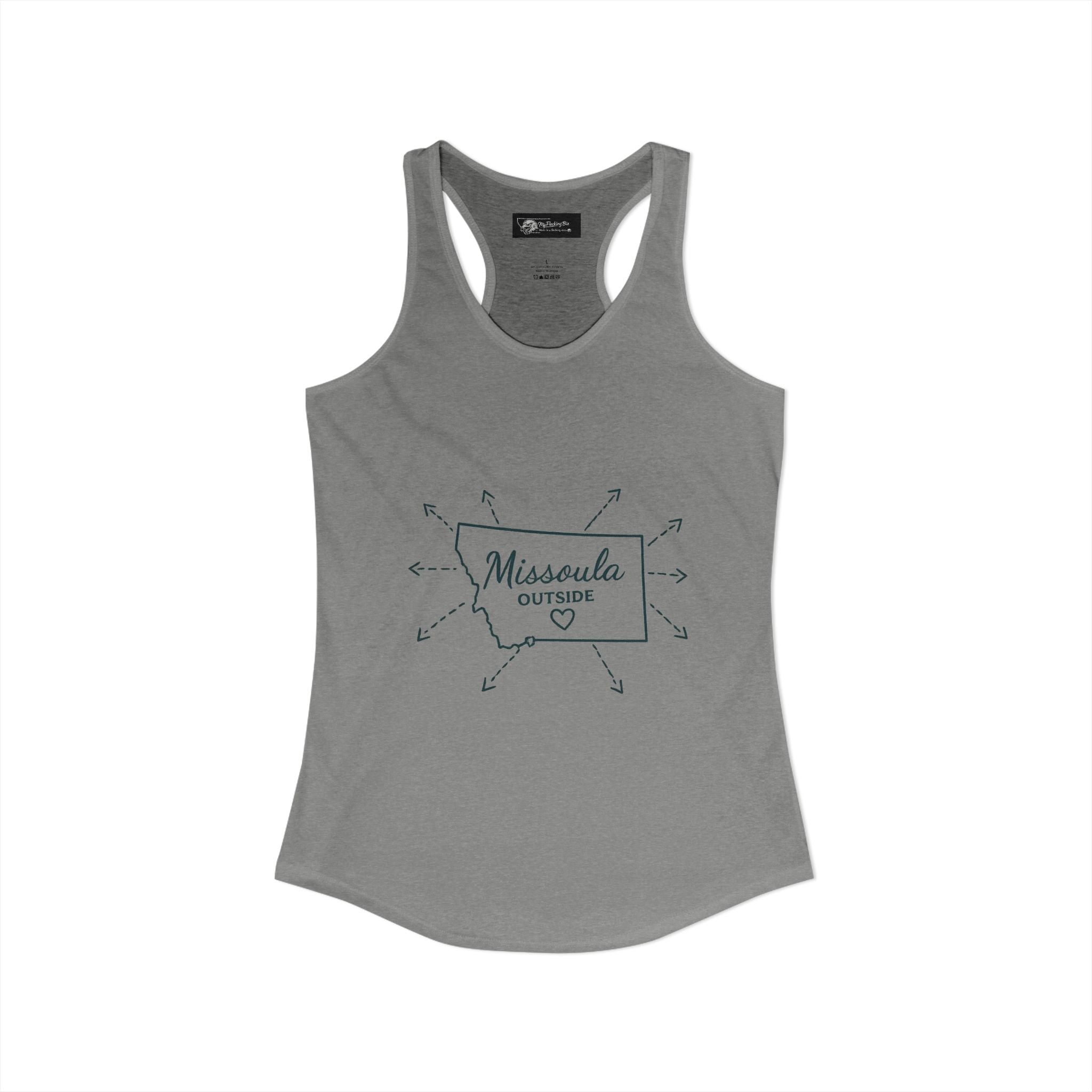 Where is Missoula Montana exactly well this will have them wondering! with this Women's Ideal Racerback Tank